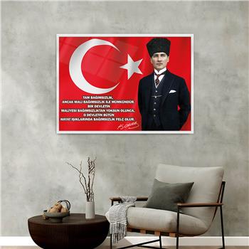Alüminyum Çerçeveli Vatan Temalı Cam Tablo 046