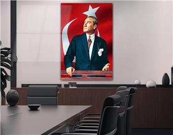 MUSTAFA KEMAL ATATÜRK Tempered Glasss Wall Art