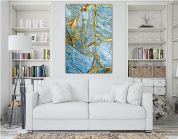 Dikey Sanat Temalı Cam Tablo 314