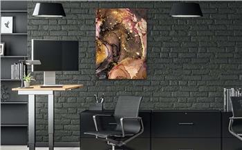 Dikey Sanat Temalı Cam Tablo 315