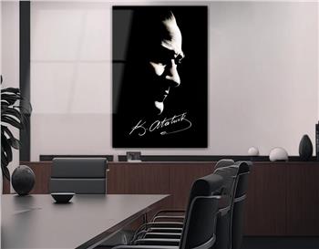 MUSTAFA KEMAL ATATÜRK GÖRSELLİ CAM TABLO