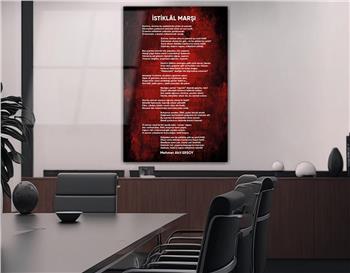 Turkish National Anthem Tempered Glass Wall Art 