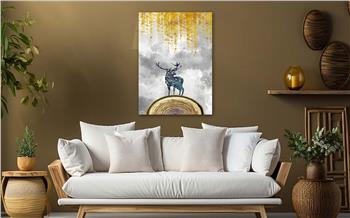 Dikey Sanat Temalı Cam Tablo 332