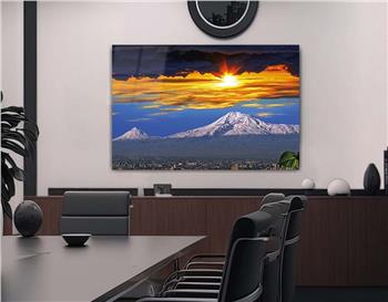Thema Natur auf bedrucktem Glas