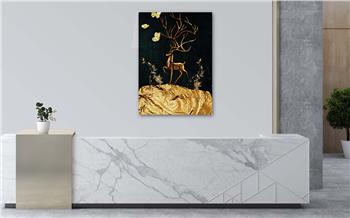 Dikey Sanat Temalı Cam Tablo 288