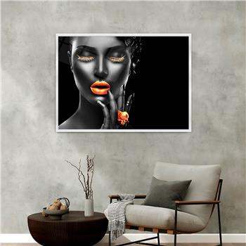 Aluminum-Framed Art-Themed Tempered Glass Wall Art 102