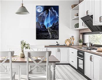 Wolf Tempered Glass Wall Art