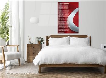 Turkish National Anthem Tempered Glass Wall Art 