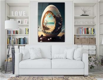 Dikey Sanat Temalı Cam Tablo 311