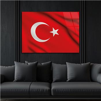 Yatay Vatan Temalı Cam Tablo66