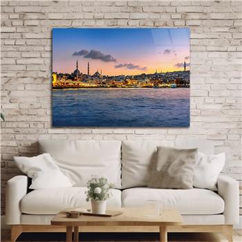 ESKİ İSTANBUL TEMALI CAM TABLO