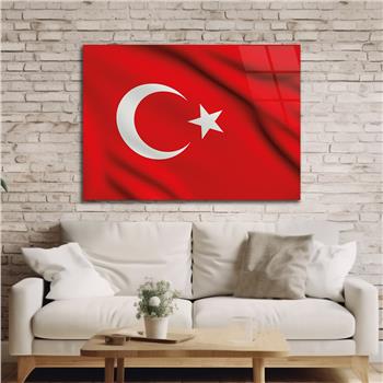 Yatay Vatan Temalı Cam Tablo66