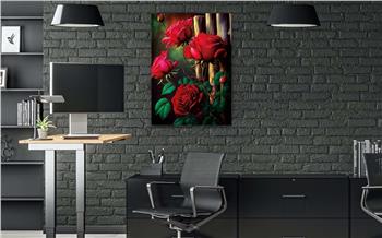 Dikey Doğa Temalı Cam Tablo146