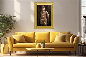 ÇERÇEVE GÖRSELLİ MUSTAFA KEMAL ATATÜRK GÖRSELLİ CAM TABLO 