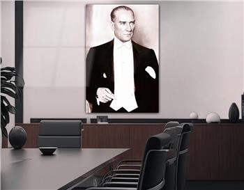 MUSTAFA KEMAL ATATÜRK GÖRSELLİ CAM TABLO 