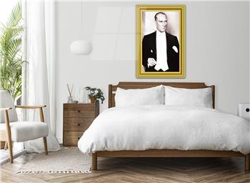 ÇERÇEVE GÖRSELLİ MUSTAFA KEMAL ATATÜRK GÖRSELLİ CAM TABLO 