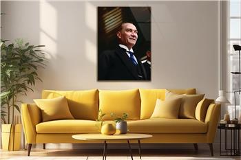 MUSTAFA KEMAL ATATÜRK GÖRSELLİ CAM TABLO