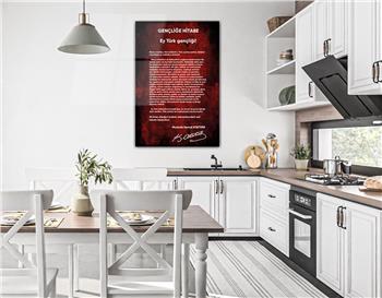 Atatürks Address to the Turkish Youth Glass Wall Art