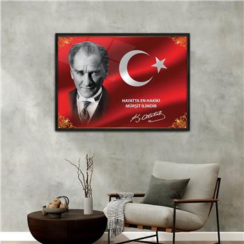 Alüminyum Çerçeveli Vatan Temalı Cam Tablo 085