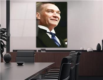 MUSTAFA KEMAL ATATÜRK GÖRSELLİ CAM TABLO 