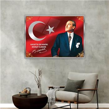Alüminyum Çerçeveli Vatan Temalı Cam Tablo 084