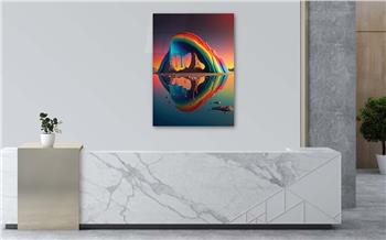 Dikey Sanat Temalı Cam Tablo 298