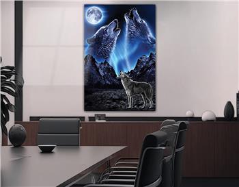 Wolf Tempered Glass Wall Art