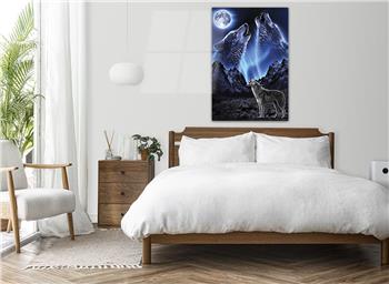 Wolf Tempered Glass Wall Art