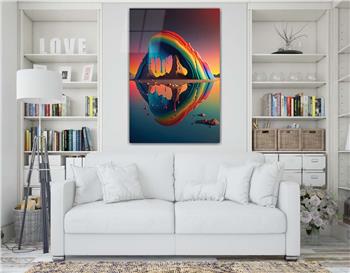 Dikey Sanat Temalı Cam Tablo 298