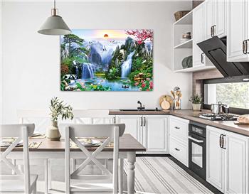 Thema Natur auf bedrucktem Glas