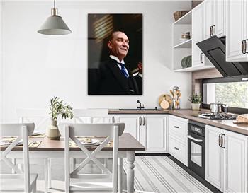 MUSTAFA KEMAL ATATÜRK GÖRSELLİ CAM TABLO