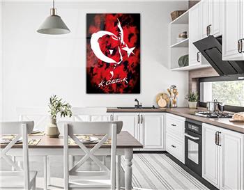 MUSTAFA KEMAL ATATÜRK GÖRSELLİ CAM TABLO