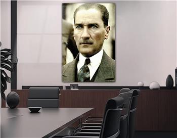 MUSTAFA KEMAL ATATÜRK GÖRSELLİ CAM TABLO