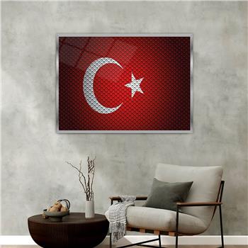 Alüminyum Çerçeveli Vatan Temalı Cam Tablo 069