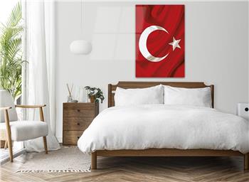 TÜRK BAYRAĞI GÖRSELLİ CAM TABLO
