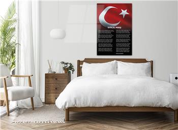 Turkish National Anthem Tempered Glass Wall Art 