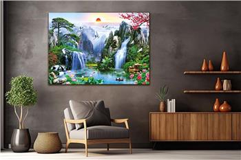 Thema Natur auf bedrucktem Glas