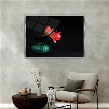 Aluminum-Framed Art-Themed Tempered Glass Wall Art 122