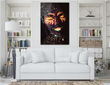 Dikey Sanat Temalı Cam Tablo 313