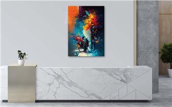 Dikey Sanat Temalı Cam Tablo 318