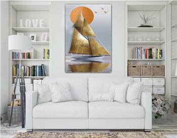 Dikey Sanat Temalı Cam Tablo 294