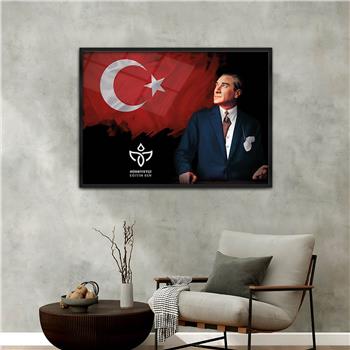 Alüminyum Çerçeveli Vatan Temalı Cam Tablo 055