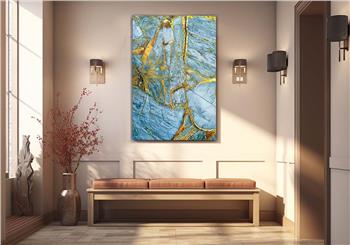 Dikey Sanat Temalı Cam Tablo 314