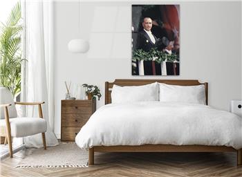 MUSTAFA KEMAL ATATÜRK GÖRSELLİ CAM TABLO 