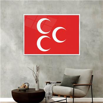 Alüminyum Çerçeveli Vatan Temalı Cam Tablo 045