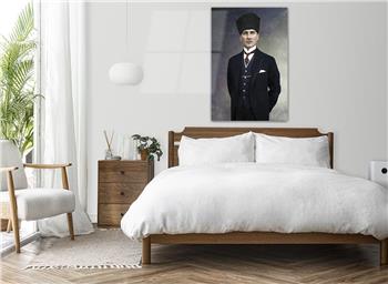 MUSTAFA KEMAL ATATÜRK GÖRSELLİ CAM TABLO