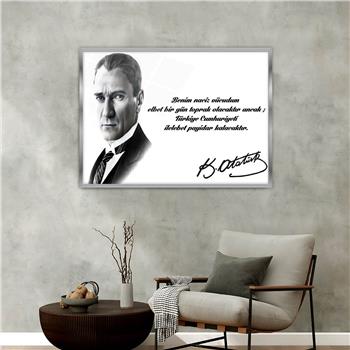 Alüminyum Çerçeveli Vatan Temalı Cam Tablo 014