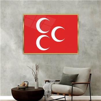 Alüminyum Çerçeveli Vatan Temalı Cam Tablo 045