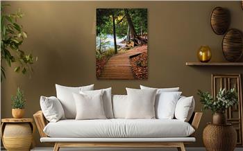 Dikey Sanat Temalı Cam Tablo 331