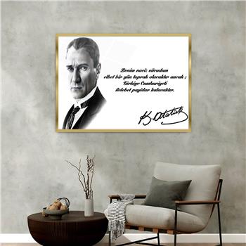 Alüminyum Çerçeveli Vatan Temalı Cam Tablo 014